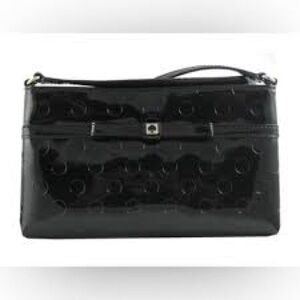 Kate Spade Camellia Street Amy Crossbody - Black Patent Polka Dot